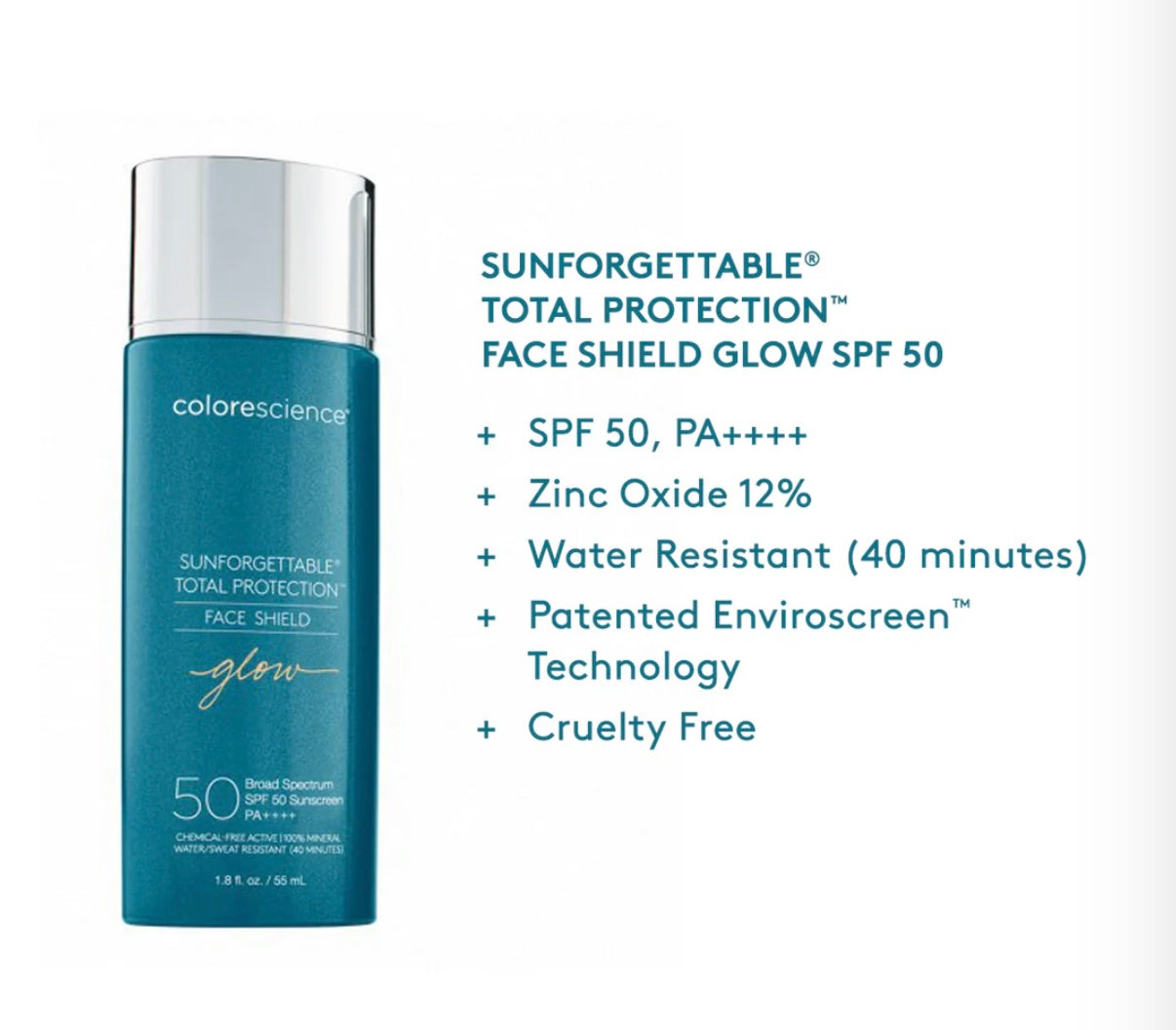 SUNFORGETTABLE TOTAL PROTECTION FACE SHIELD GLOW SPF 50